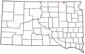 Location of Hecla, South Dakota