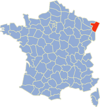 Location of Bas-Rhin in France