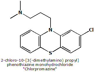 Chlorpromazine structure