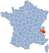 Location of de la Savoie in France