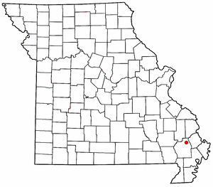 Location of Bell City, Missouri