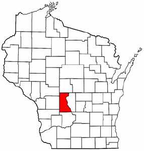Image:Map of Wisconsin highlighting Juneau County.png