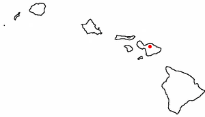 Location of Makawao, Hawaii