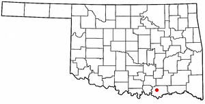 Location of Durant, Oklahoma