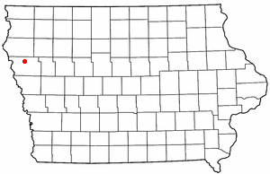 Location of Moville, Iowa