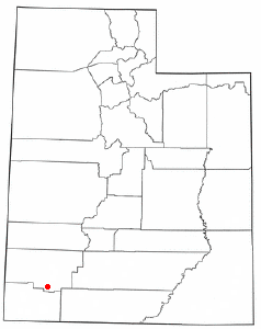 Location of Kanarraville, Utah