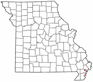 Location of Howardville, Missouri