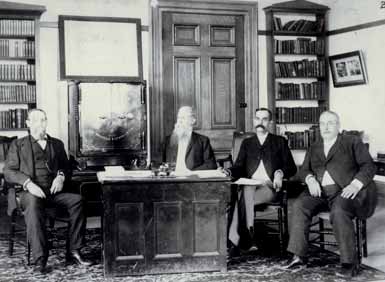 Led by Lorrin A. Thurston and Sanford B. Dole, the Provisional Government ruled over Hawaii until the formal establishment of the republic. Pictured above is the cabinet.