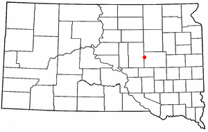 Location of Wessington, South Dakota