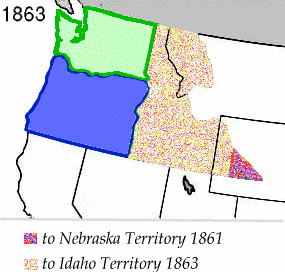 1861 and 1863 divisions of the Washington Territory.