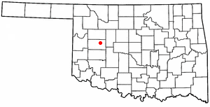 Location of Custer City, Oklahoma