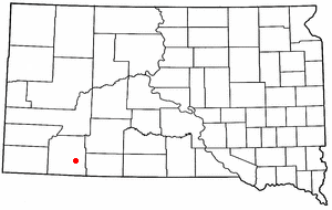 Location of Porcupine, South Dakota