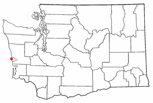 Location of Ocean Shores, Washington