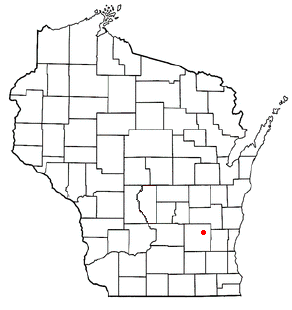 Location of Mayville, Wisconsin