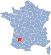 Location of du Lot-et-Garonne in France