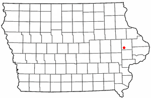 Location of Morley, Iowa