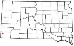 Location of Edgemont, South Dakota