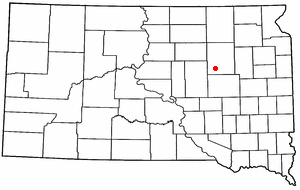 Location of Tulare, South Dakota