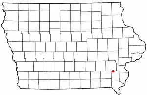 Location of Wayland, Iowa
