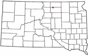 Location of Hosmer, South Dakota