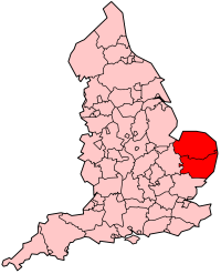  and , the core area of East Anglia.   is to the west and  to the south.