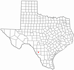 Location of Carrizo Springs, Texas