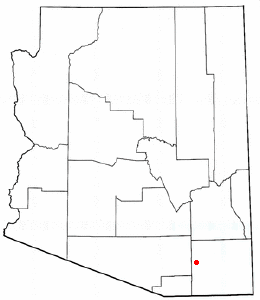 Location of Benson, Arizona
