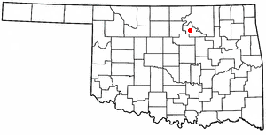 Location of Pawnee, Oklahoma