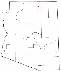 Location of Kaibito, Arizona