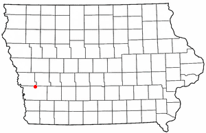 Location of Minden, Iowa