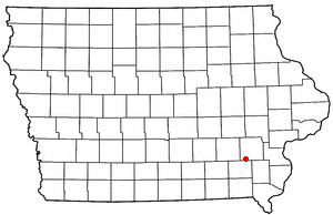 Location of Brighton, Iowa