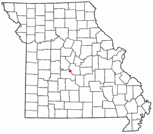 Location of Lake Ozark, Missouri