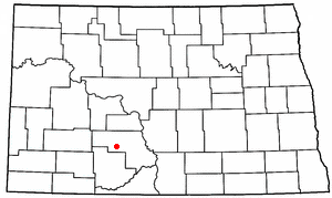 Location of Almont, North Dakota