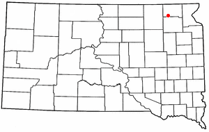 Location of Langford, South Dakota