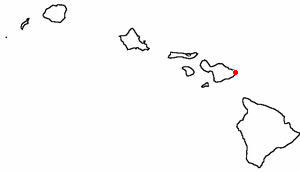 Location of Hana, Hawaii