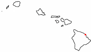 Location of Honomu, Hawaii