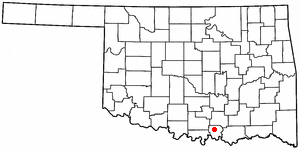 Location of Madill, Oklahoma