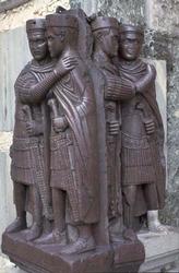 The Tetrarchs, a porphyry sculpture sacked from a Byzantine palace in 1204, Treasury of St. Marks, 