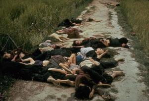 Photographs of the My Lai massacre provoked world outrage and became an international scandal.