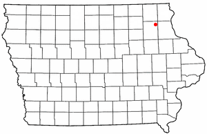 Location of Clermont, Iowa