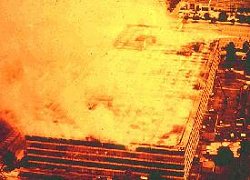 July 1973: Fire in progress