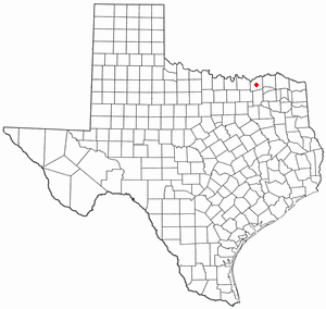 Location of Ector shown in Texas