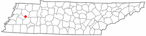 Location of Humboldt, Tennessee
