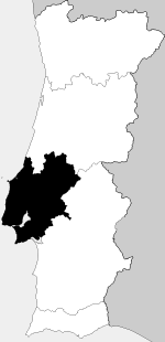 Location of Lisboa e Vale do Tejo region