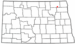 Location of Hove Mobile Park, North Dakota