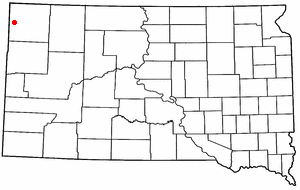 Location of Camp Crook, South Dakota