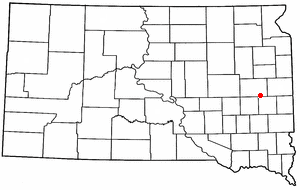 Location of Oldham, South Dakota