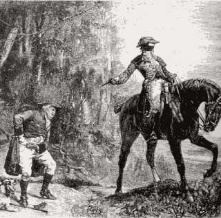 Folk image of a mounted highwayman