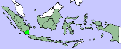 Map showing Lampung province in Indonesia