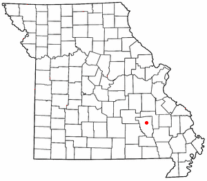 Location of Centerville, Missouri